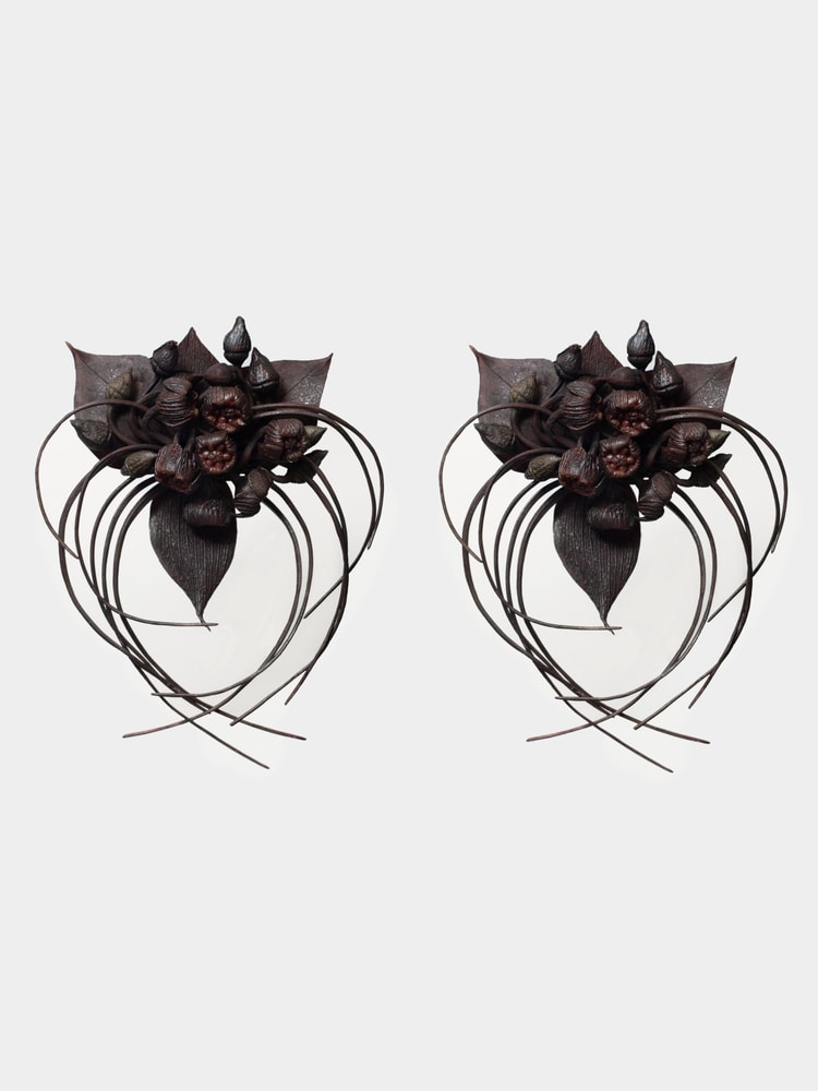 Bat flower earrings
